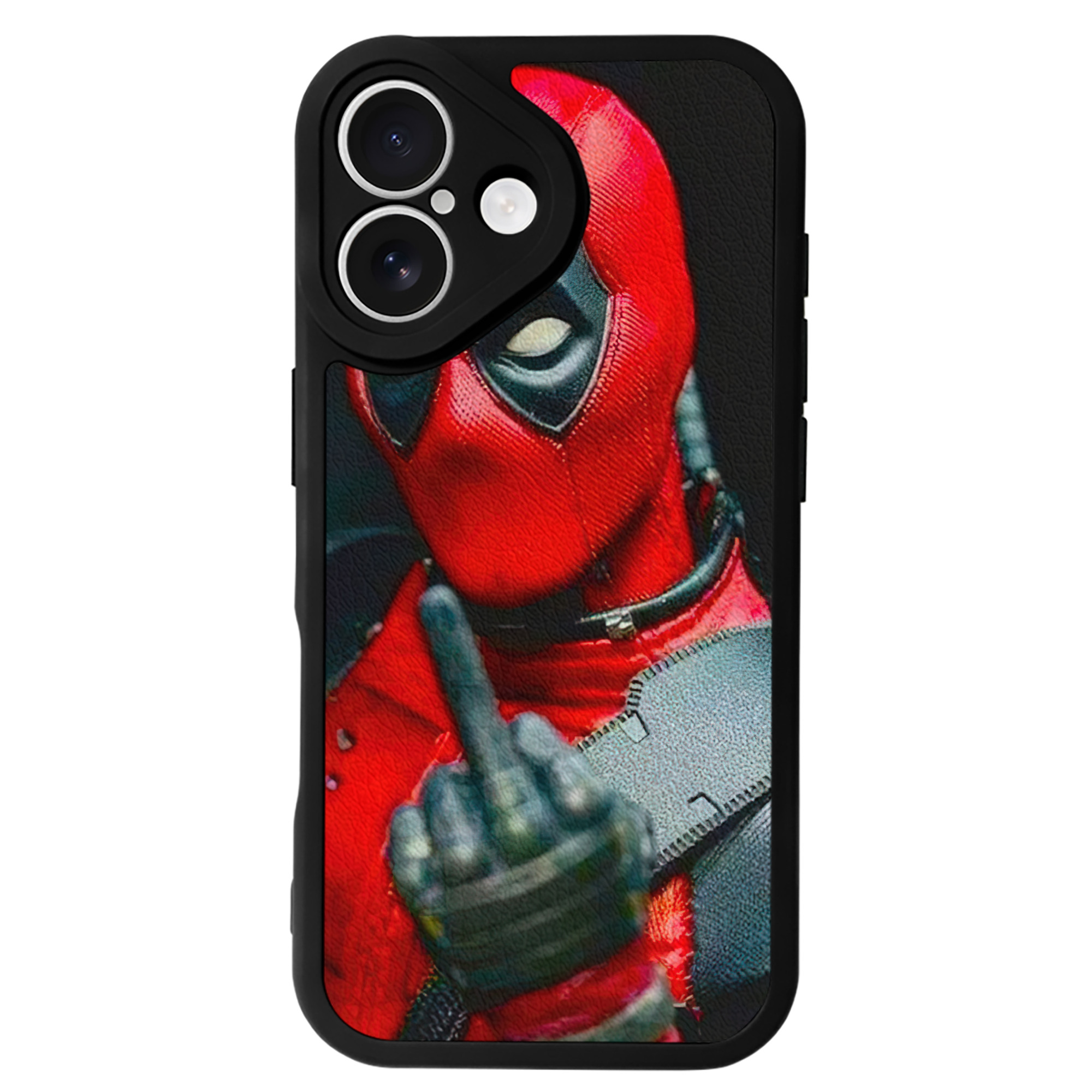 （画像用） Deadpool デッドプール 【iPhone 16シリーズ対応】シリコンスマホケース（レザー調） 材質：シリコン